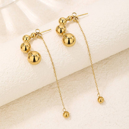 RB Organic Textured Tear Drop Statement Earrings - 18K Gold Plated