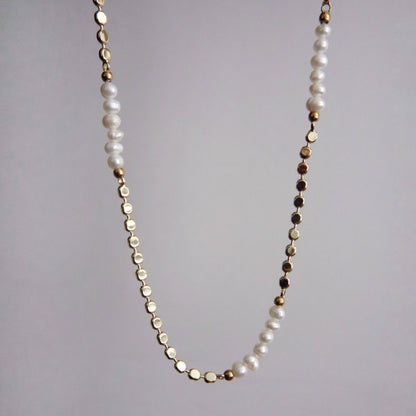 Jessa Adeline Pearl Choker Necklace - Gold