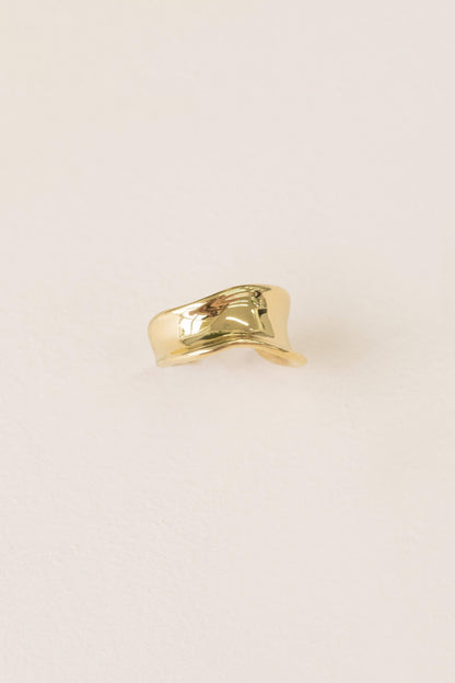 Lovoda Sculpted Adjustable Ring -14K Gold Plated