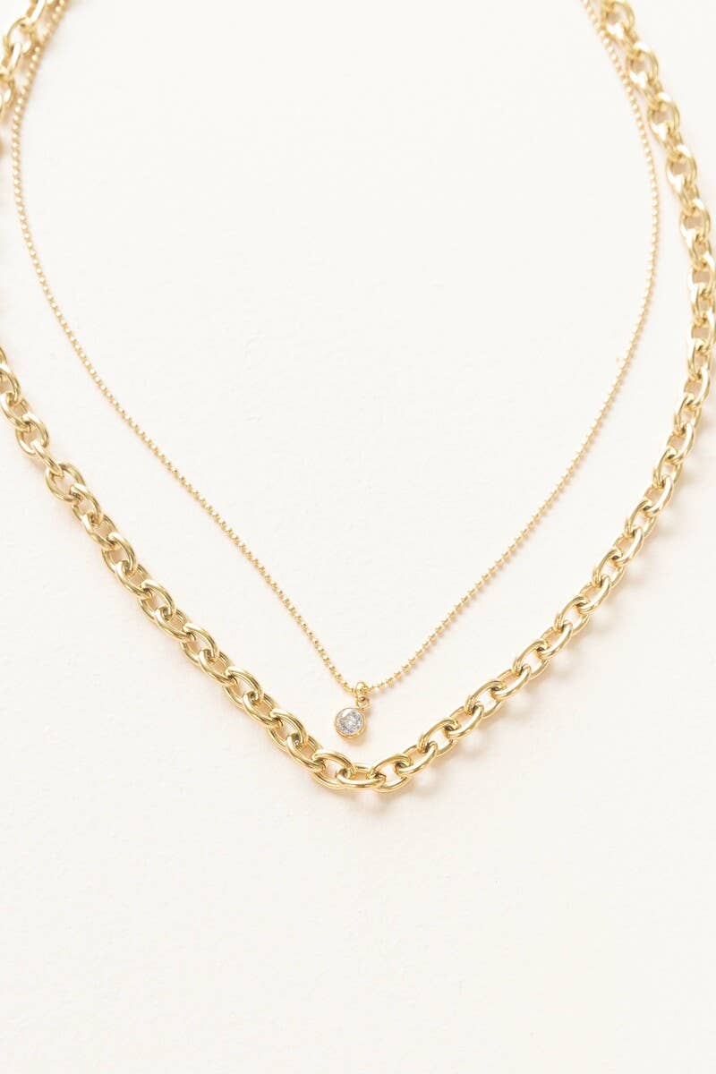 Lovoda Hamlet Layered Necklace - 14K Gold Plated