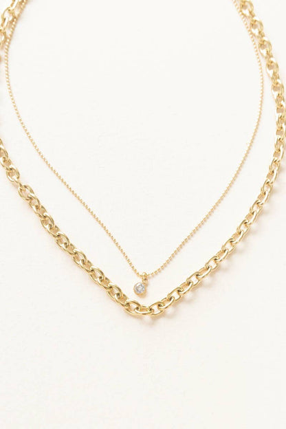 Lovoda Hamlet Layered Necklace - 14K Gold Plated