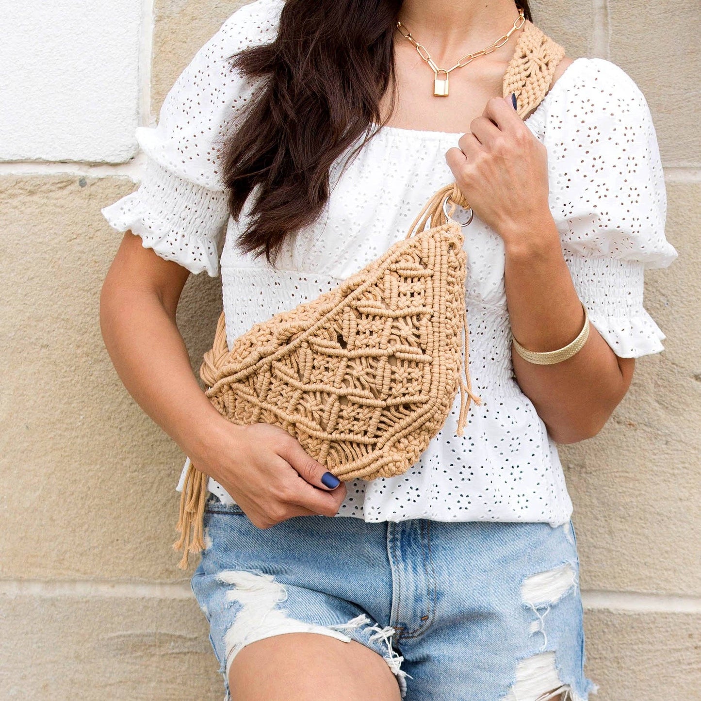 AC Macramé Sling Bag