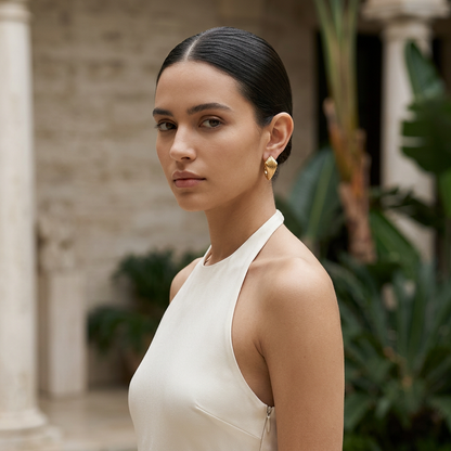 Forme Sculptural Curved Earrings - 14K Gold Filled