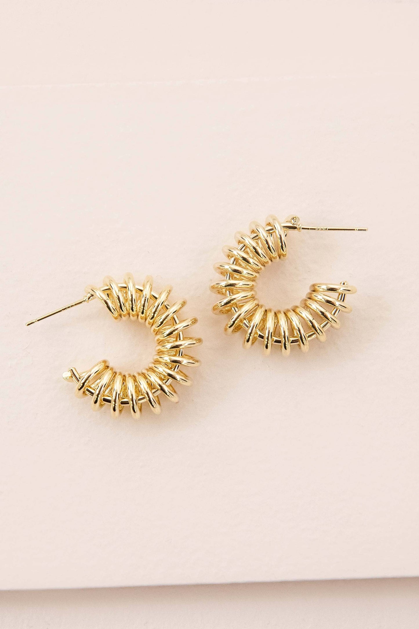 Lovoda Coiled Hoop Earrings - 10K Gold Plated