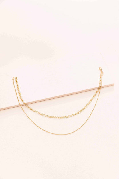 Lovoda Through Thick and Thin Necklace - 14K Gold Plated