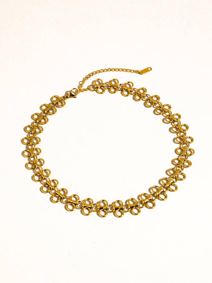 FM Ritza Patterned Choker - 18K Gold Plated