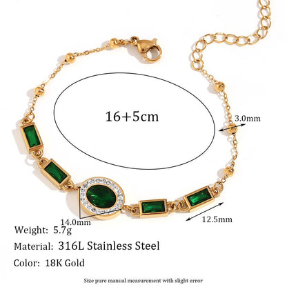 Multi Style 18K Gold Plated Steel Chain Bracelets - FGS