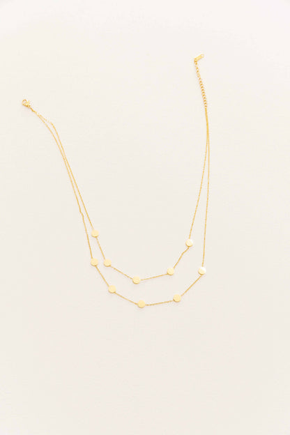 Lovoda Party Favors Double Layered Necklace - 14K Gold Plated