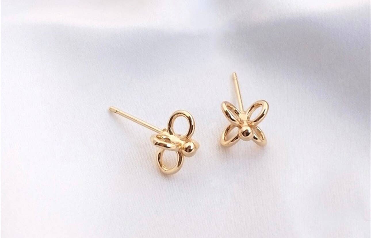 Bella Rey The Lainey Stud Earrings - 14K Gold Plated