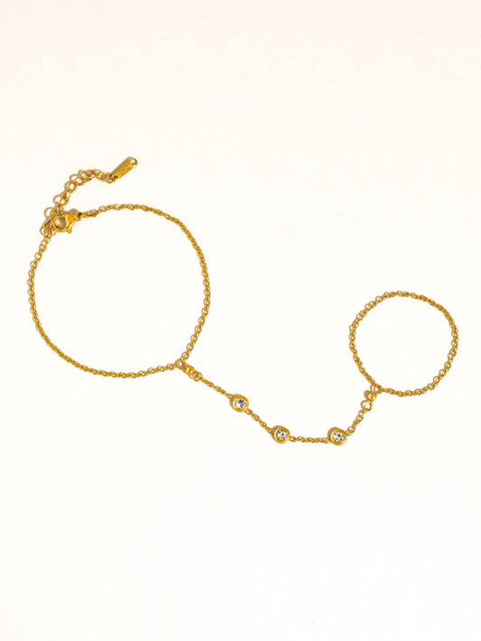 FM Nadine Hand Chain Bracelet - 18K Gold Plated