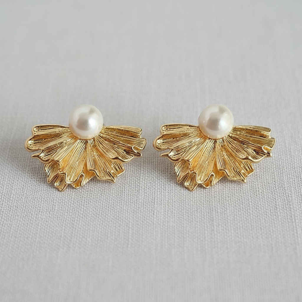 French Geometric Metal Earrings