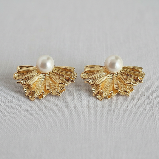 French Geometric Metal Earrings