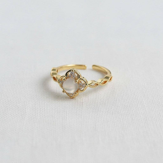 Vintage Inspired Cat's Eye Stone Adjustable Ring