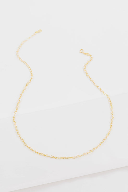 Lovoda Chain of Hearts Necklace - 18K Gold Plated