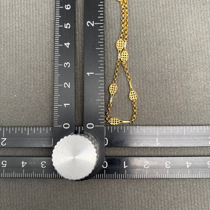 Tennis Racket Linked 18K Golden S.Steel Bracelet - FGS