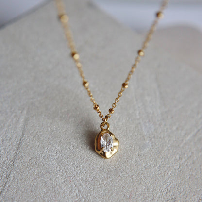 Jessa Raina Pebble Necklace - Gold