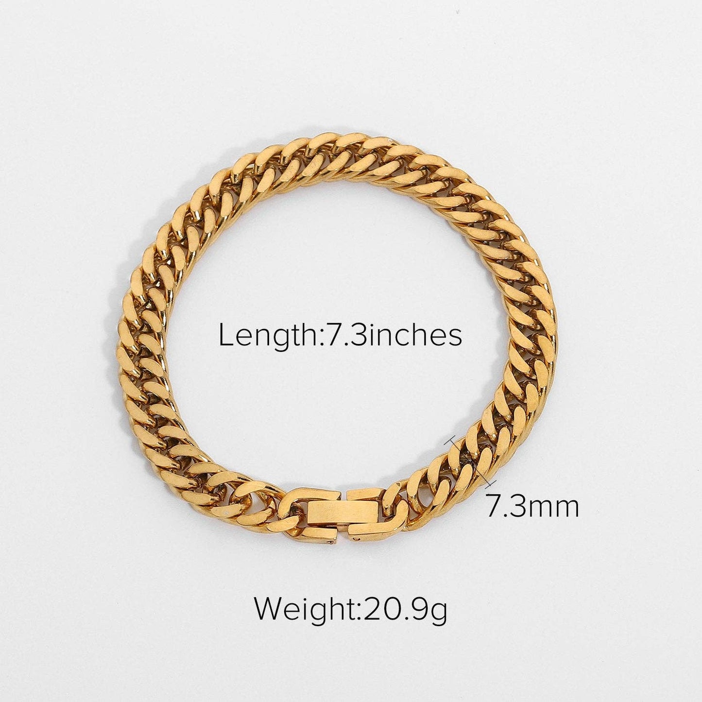 Multi Style 18K Gold Plated Steel Chain Bracelets - FGS