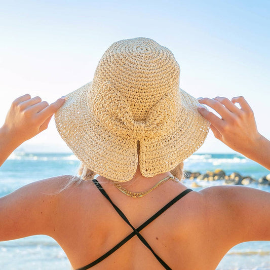 AC Bow Accent Straw Hat