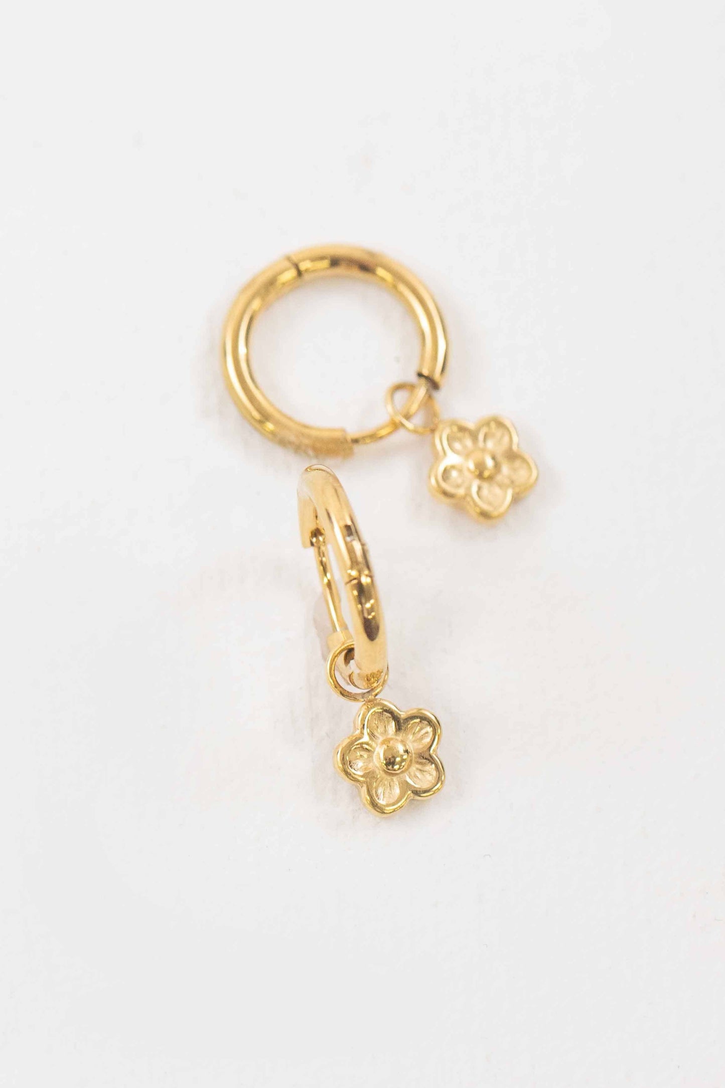 Lovoda Bloom Huggie Hoop Earrings - 14K Gold Plated