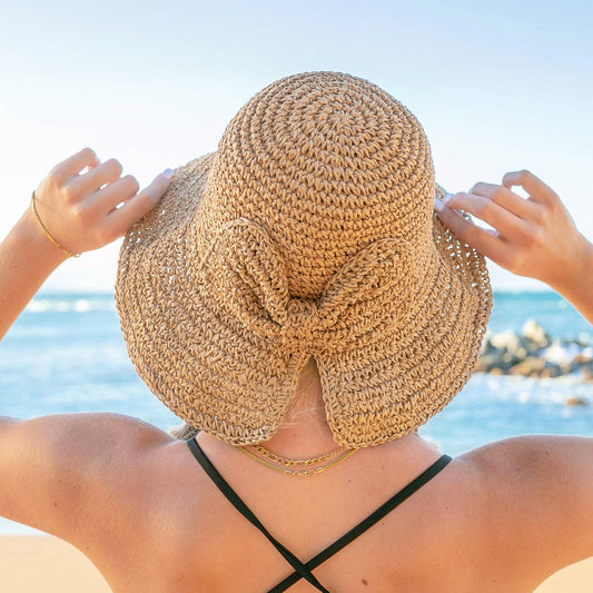 AC Bow Accent Straw Hat