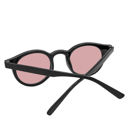 Morspecs Retro Small Round Sunglasses  - Vibes Blk/Pink