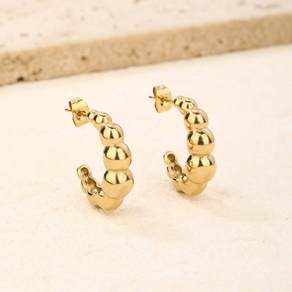 RB Dainty Open Hoop Earrings - 18K Gold Plated