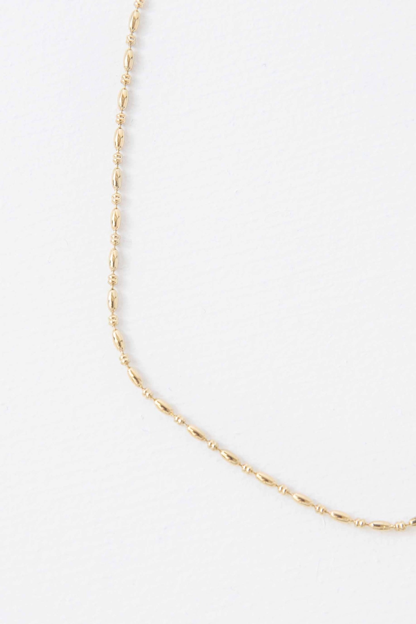 Lovoda Mini Gold Bead Chain Necklace - 14K Gold Plated
