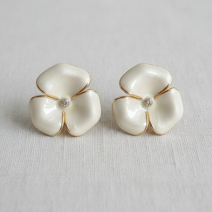 French Camellia Earrings