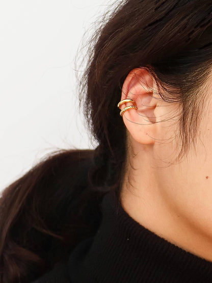 FM Lucas Braided Ear Cuff - 18K Gold Plated