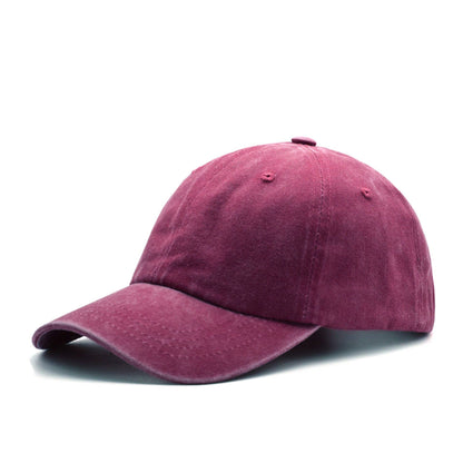 Washed Baseball Cap Blank Hat Four-Stitch Brim