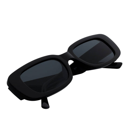 Morspecs 90's Sm Rectangle Sunglasses - Slim Blk/Smoke