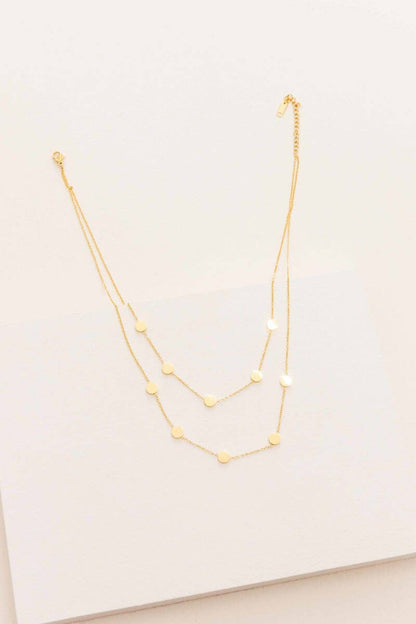 Lovoda Party Favors Double Layered Necklace - 14K Gold Plated