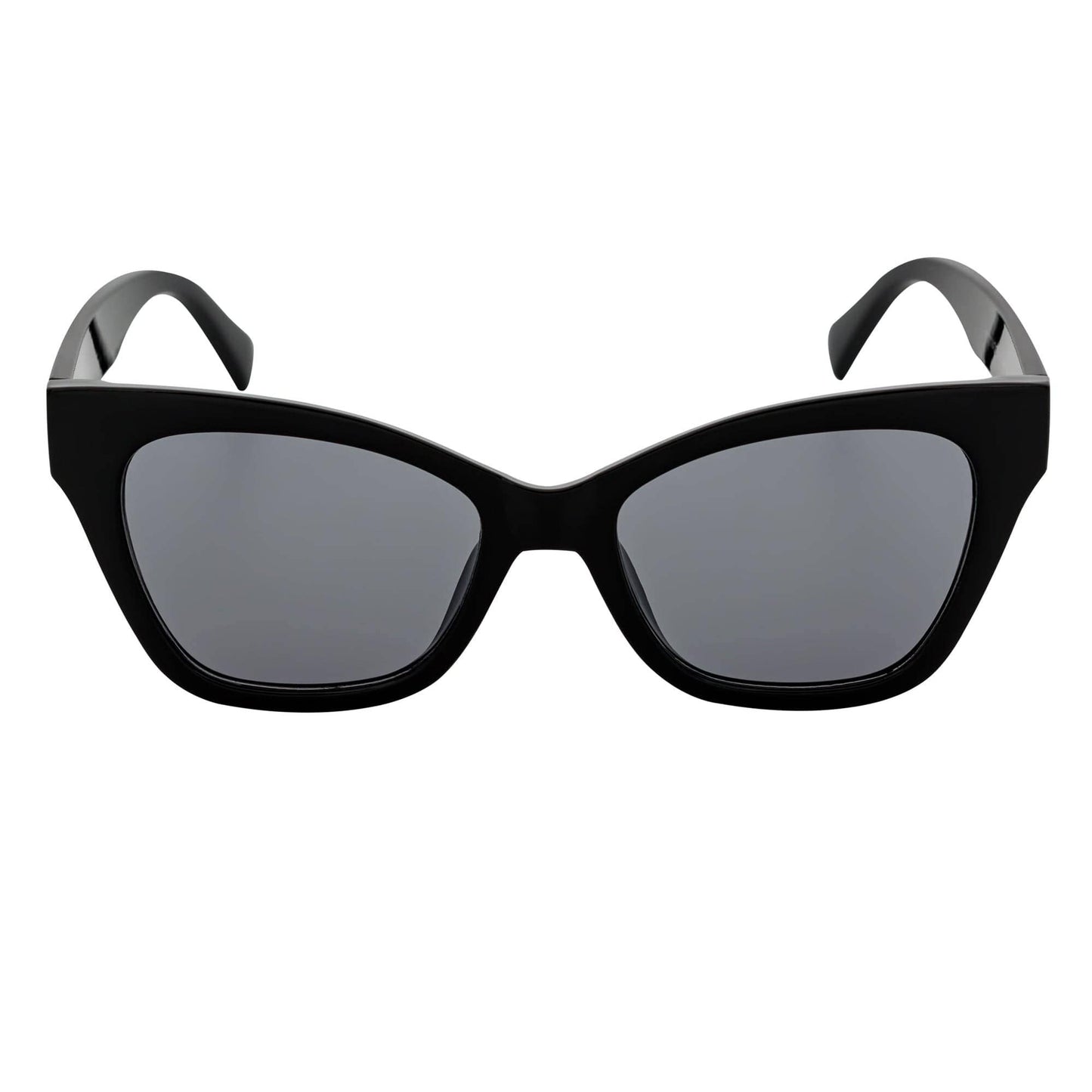 Morspecs Oversize Cat Eye Sunglasses - Audrey Blk/Smoke