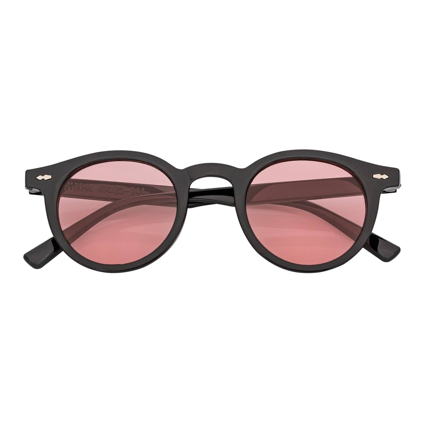 Morspecs Retro Small Round Sunglasses  - Vibes Blk/Pink