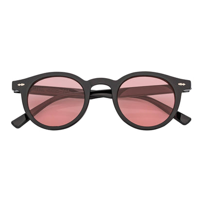 Morspecs Retro Small Round Sunglasses  - Vibes Blk/Pink