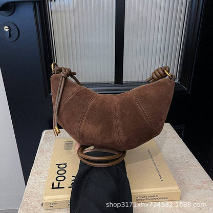 Vintage Matte Hobo Bag 2024 Women's Shoulder Crossbody Purse