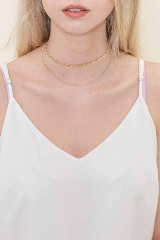 Lovoda Through Thick and Thin Necklace - 14K Gold Plated