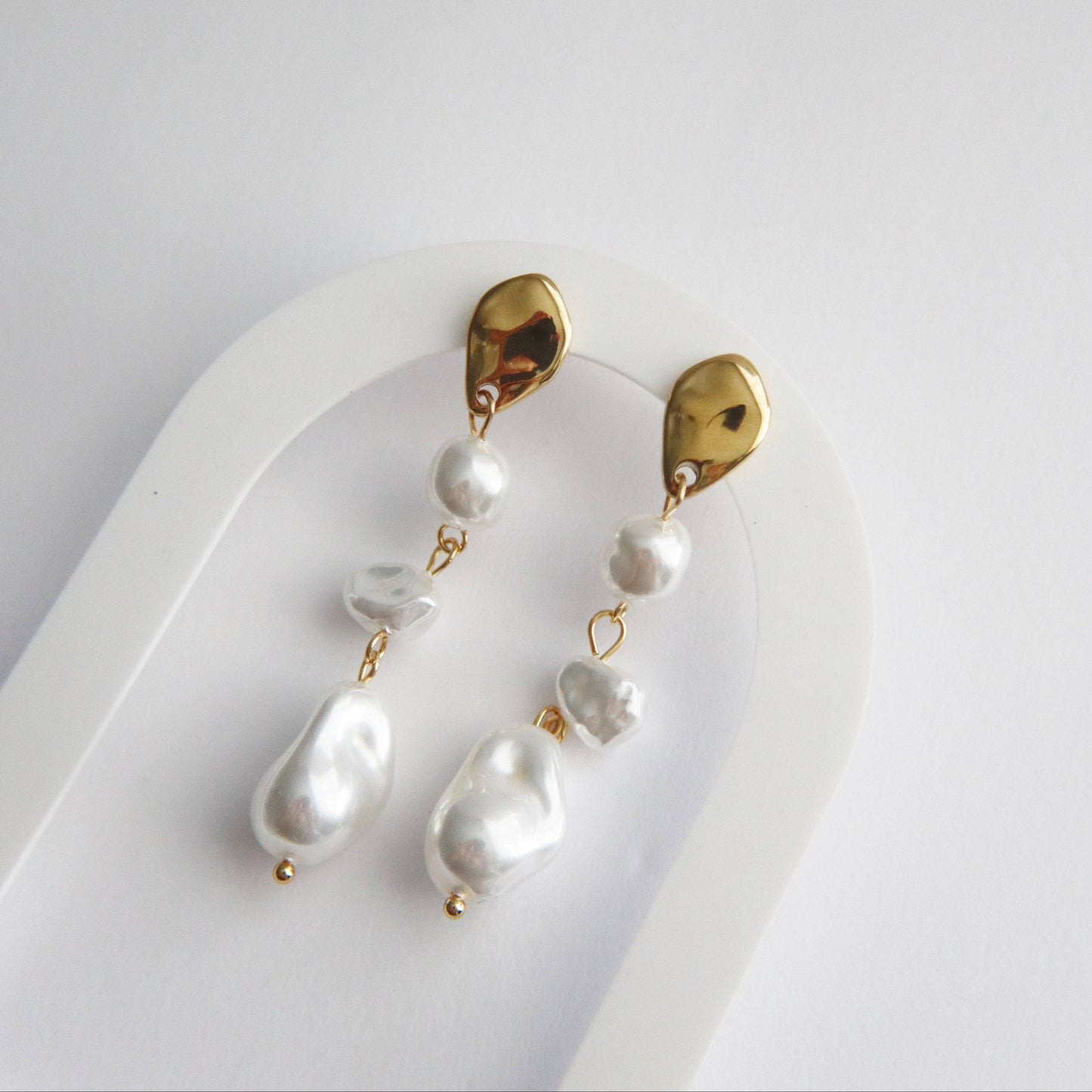 Jessa Lune Baroque Pearl Drop Earrings