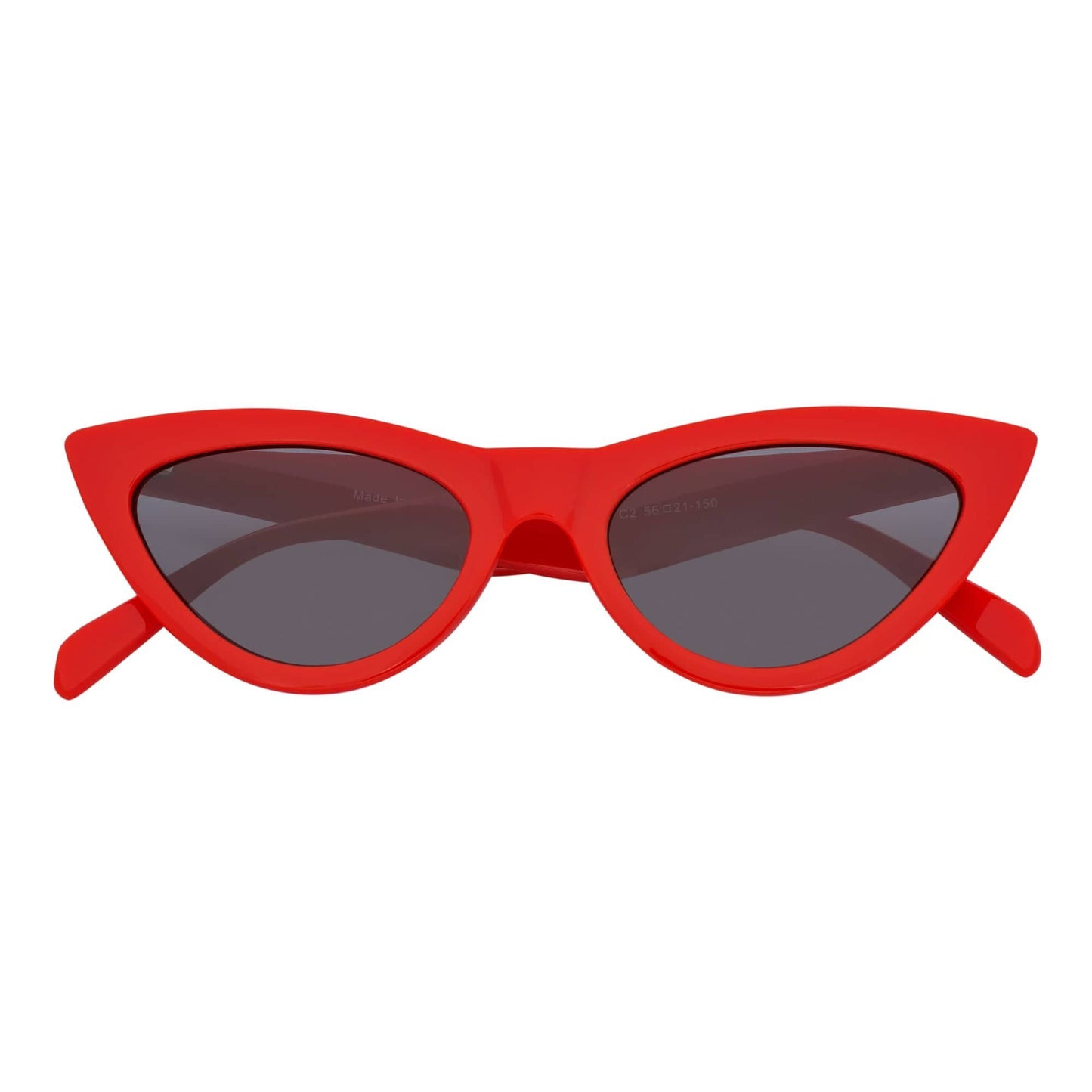 Morspecs Retro Cat Eye Sunglasses - Tabby Red/Smoke