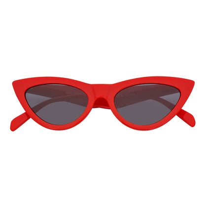 Morspecs Retro Cat Eye Sunglasses - Tabby Red/Smoke