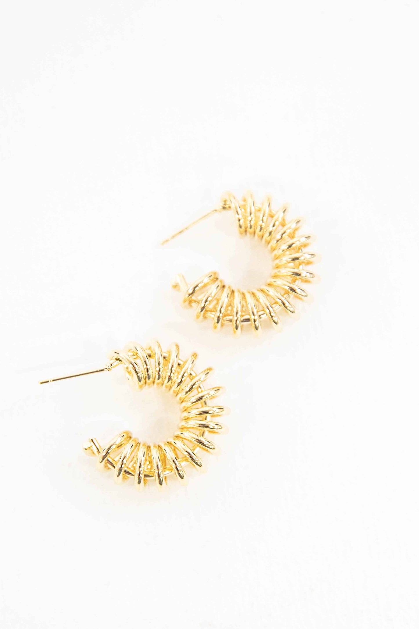 Lovoda Coiled Hoop Earrings - 10K Gold Plated