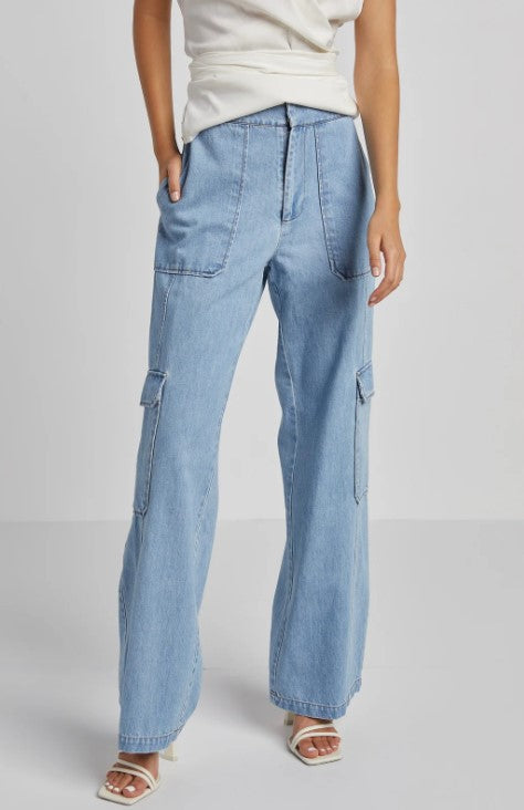 Adroit Atelier Nolan Wide Leg Denim Cargo - 6