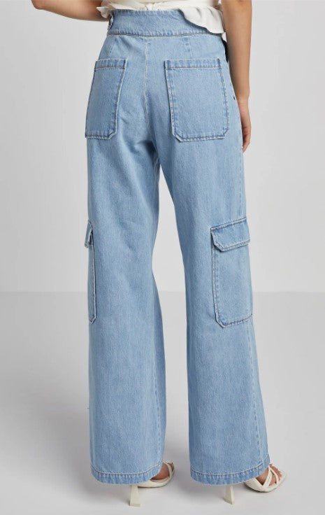 Adroit Atelier Nolan Wide Leg Denim Cargo - 6