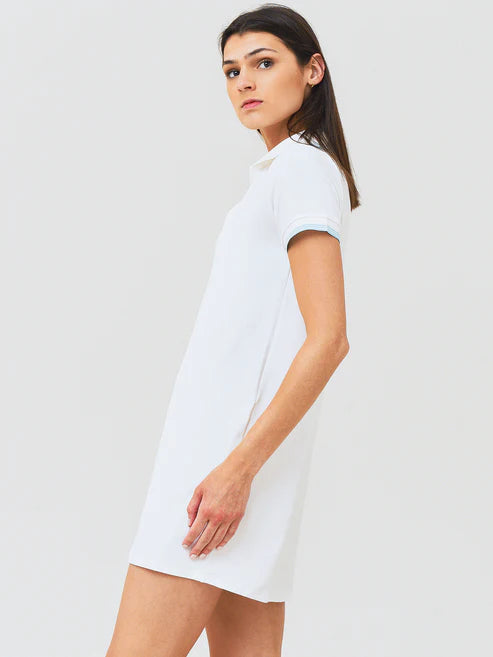 Addison Bay Short Sleeve Tennis Dress - White