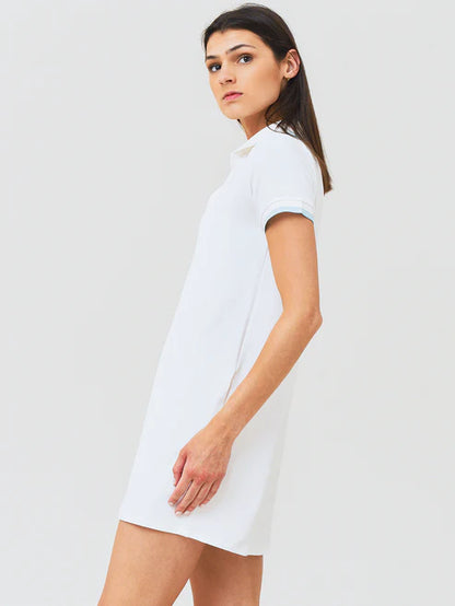 Addison Bay Short Sleeve Tennis Dress - White