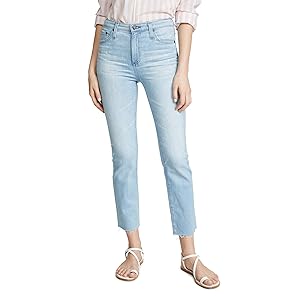 AG Jeans Isabelle High - Rise Straight Crop Jean -26 Years Sanguine
