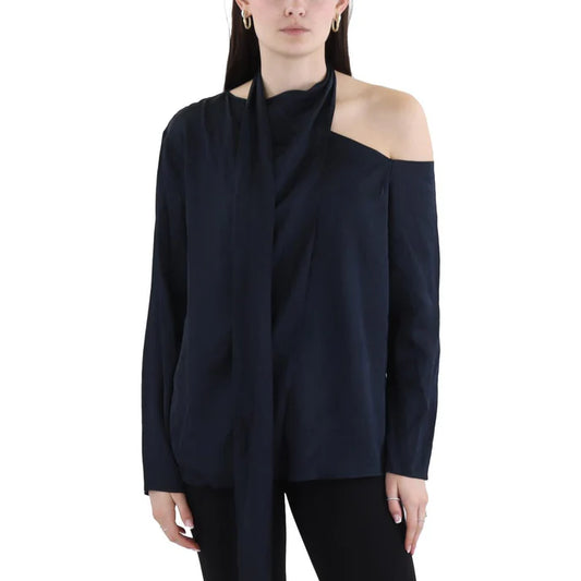 A.L.C. Matilda Side Tie Blouse - Navy