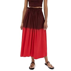A.L.C. Gina Maxi Skirt - Rouge/Syrah