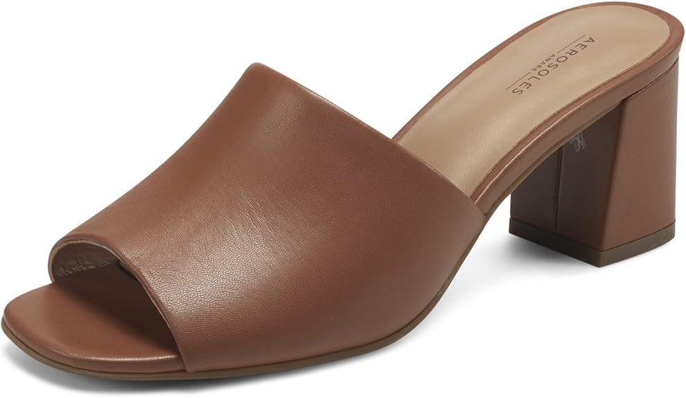 Aerosoles Entree Block Heel Sandal - Tan 8.5