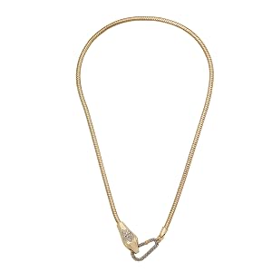 AllSaints Snake Head Strand Necklace - Gold